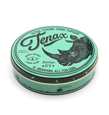Tenax Ultra Strong Shine Pomade, 125 ml, wasserbasierte Pomade für Männer verleiht superfesten Halt & starken Glanz, leicht auszuwaschendes Haarwachs mit markantem Duft