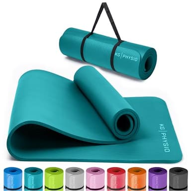 KG PHYSIO Yogamatte Rutschfest & Gepolstert - Yoga Matte mit Tragegurt, Fitnessmatte, Sportmatte Dicke 8mm, Gymnastikmatte, Gym Matte, Pilates Matte, Fitness Matte, 183x60cm