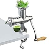 VEVOR Manuelle Entsafter Weizengras Saftpresse Squeezer Obst Gemüse Entsafter 304 Edelstahl für Weizengras und Blattgemüse Edelstahl 3 Filter Ohne Strom (Manuelle)