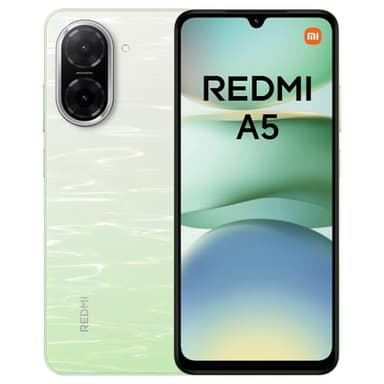 Xiaomi Redmi A5 Smartphone, 3 GB + 64 GB, HD+ Display von 6,5 Zoll (16,5 cm), 5000-mAh-Akku, Android 13 Go Edition, Dual-SIM, Grün