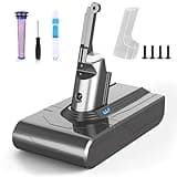 6，000 BuTurePre Akku für Dyson V8, Ersatzakku für Dyson V8 SV10 21.6V Li-Ion Akku Kompatibel mit D-yson Animal Absolute Fluffy Handstaubsauger mit Ersatzfilter