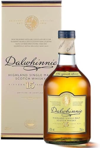 Dalwhinnie 15 Jahre, mit Geschenkverpackung, handgefertigt in den schottischen Highlands, aromatischer Single Malt Scotch Whisky, 43% vol, 700 ml Einzelflasche