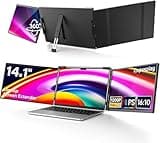 Dopesplay Laptop Bildschirm Erweiterung, 14.1" FHD 1200P IPS Laptop Screen Extender, Triple Tragbarer Monitor, Plug und Play Portable Monitor für Windows, Mac, Android, Chrome