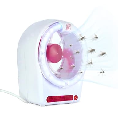 SWISSINNO Insektenvernichter - Insektenfänger 15 Watt LED | Snapy Insektenfänger | Spinnenfänger | Mückenlampe Fliegenfalle | Mückenfalle Mückenschutz | Gegen Mücken + Fliegen im Innen