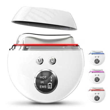 EMS Gua Sha, Robofun Lymphbürsten Gesicht Guasha Elektrisch LED Blau, Grün & Rotlicht Therapie mit 4 Modi, Wärme Massagegerät Gesicht 9 Intensitätsstufen Face Massager Facelift Anti Aging