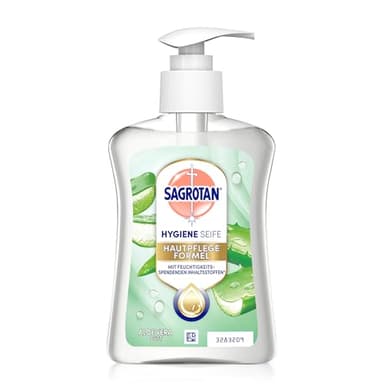 Sagrotan Handseife Aloe Vera – Feuchtigkeitsspendend und stark gegen Bakterien – 1 x 250 ml Handseife