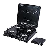 Melko Gaskocher Campingkocher 4 flammig Gasherdplatte Camping Outdoor Kochfeld Metall Gasbrenner