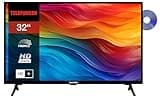 Telefunken XH32SO550SD Smart TV 32 Zoll Fernseher (HD-Ready, HDR, Triple-Tuner, DVD-Player) inkl. 6 Monate HD+
