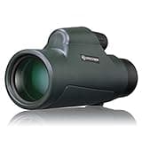 Bresser 10x42 Monokular Wasserdicht, Dachkant Optik, Robuste Gummiarmierung, Mehrschichtvergütung, inkl. Trageschlaufe und Tasche, Ideal für Naturbeobachter