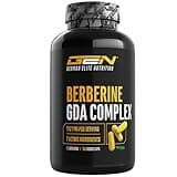 Berberin HCL Komplex - Hochdosiert mit 1120 mg pro Tagesportion - GDA Formel mit 7 aktiven Inhaltsstoffen - 120 Kapseln - Vegan