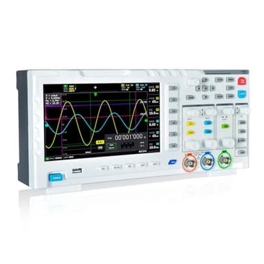 SURLABA Digitales Oszilloskop 2 Kanäle, 100Mhz Bandbreite Oscilloscope mit 1GSa/s Abtastrate, 240k Speichertiefe & DDS Signalgenerator, Triggermodus Auto/Nomal/Einzel für Ingenieur, DIY