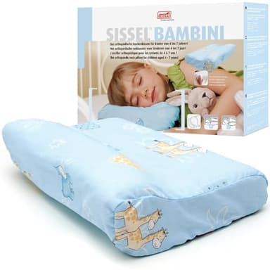 Sissel® Soft Bambini | Orthopädisches Kinder-Nackenkissen | 4-7 Jahre | Ergonomisch für gesunde Wirbelsäule | Viskoelastischer Schaum | Waschbar | Ideal für Reisen | Maße: 37x25cm | Komfort & Schutz