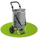 Juskys Einkaufstrolley 3in1 mit 2 Rollen für Shopping - 56 L Tasche abnehmbar - Trolley klappbar & modern - Sackkarre Einkaufsroller Grau