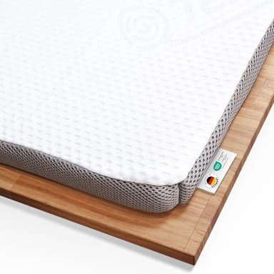 Topper 90x200cm EcoON, Testsieger 2022, Ergonomische Memory Schaum Auflage, Atmungsaktiv & Feuchtigkeitsregulierend, Nachhaltiger & umweltschonender Tencel-Bezug, Matratzen-Topper 90 x 200 x 6 cm