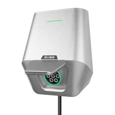 Teskee Wallbox Typ 2 Einphasig 7,4kW Home EV-Autoladestation für alle Elektrofahrzeuge und Plug-in-Hybridautos im Außen- und Innenbereich Einstellbarer Strom 16A/24A/32A | 1M Kabel