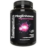 Intelligent Labs MagEnhance Magtein Magnesium L Threonate Komplex Hochdosiert Magnesium Complex Magnesiumglycinat Taurat, 90 Kapseln
