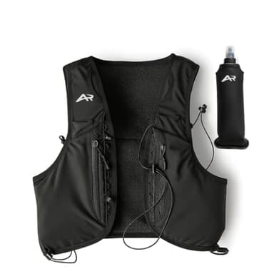 AeroRun™ Laufweste für Damen & Herren mit 500ml Trinkflasche – ultraleichter, Verstellbarer Lauf- & Trinkrucksack / Running Vest – ideal zum Joggen, Trailrunning & Radfahren - Größe XS-S