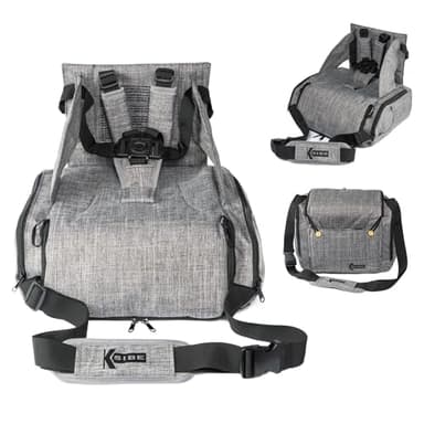 Reisehochstuhl Baby 2-in-1 – Faltbar, leicht, wasserabweisend, robustes Design, XXL-Kapazität, inkl. Tragetasche – Sicherer Sitzplatz für Mahlzeiten – KSIBE