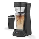 Petra 2 in 1 Eiskaffee-Maschine – Espresso kalt zubereiten Maschine, 420ml Reisebecher, 440ml Tumbler mit Strohhalm, Kompatibel mit Kaffeepulver/Pads, Wiederverwendbarer Mesh-Filter, 700W, PT6214VDE