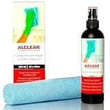 ALCLEAR 721KR Küchenfrontenreiniger 250ml mit Profi Mikrofasertuch, reinigt Hochglanz lackierte Küchen streifenfrei, gegen Schmutz, Fingerabdrücke & Fett, Schwarz/Blau, 1 Stück (1er Pack)