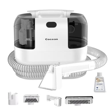 COCEAN Waschsauger Polsterreiniger, Teppichreiniger, Nass trockensauger, 18Kpa Polsterreiniger Gerät, Nasssauger für Teppiche,Polster Autositze & Sofa