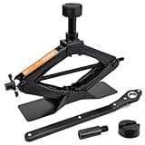 Scherenwagenheber 2T, 104-425 mm, Car Jack Kit mit Ratsche, Stahlsäule und Gummi, Auto Heber, vergrößerte Stahlplatte, tragbarer Wagenheber für PKW MPV SUV SN4568