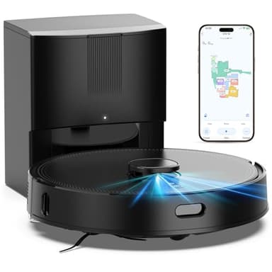 BOTLUXE Saugroboter mit Wischfunktion, Staubsauger Roboter mit Absaugstation 3.5L, 5000Pa Saugkraft, LiDAR Navigation, E10+ Saug und Wischroboter für Tierhaare Teppich Böden, APP Steuerung