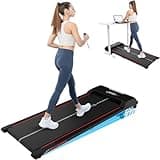 CITYSPORTS Laufband | Elektrisches Walking pad für Zuhause, Mit Bluetooth-Musikwiedergabefunktion, LED-Anzeige und Riemenscheibe 1-6KM/H, 110KG (Schwarz & Rot)
