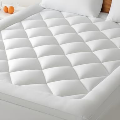 BedStory Matratzen Topper 140 x 200 cm Weiß, Ultraweich Matratzentopper mit tiefen Taschen, maschinenwaschbarer Matratzenschoner, geeignet für Matratzen mit Einer Dicke von bis zu 40 cm