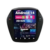 SXAUTO Android 14 IPS Autoradio für Hyundai IX35 (2010-2017) - Eingebaut CarPlay Android Auto - Rückfahrkamera KOSTENLOS - 2G+32G - Lenkradsteuerung DAB Fast-Boot WiFi Bluetooth - 2 Din 9.7 Zoll