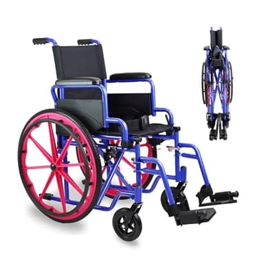 PEPE Mobility - Rollstuhl Faltbar Leicht für Kinder, Selbstantrieb, Leichtgewicht, Klapprollstuhl, Wheelchair