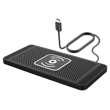 Kabellose Auto Ladematte | Kabelloses Ladegerät Für Fahrzeug,Automatische Erkennung rutschfest Mit 100cm Kabel Für Mittelkonsole Montage