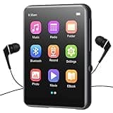 64GB MP3 Player Bluetooth 5.3, HiFi Verlustfreier Ton Musik Player mit Lautsprecher, Voice Recorder, FM Radio, 2.4 Zoll Voller Touchscreen Gehäusekörper aus Metall MP3, Unterstützt bis zu 128 GB