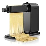 Arendo - Elektrische Nudelmaschine – Pasta Maker - 5 Stärken einstellbar – 120 Watt – Nudelwalze und 2x Pasta-Schneideinsätze 2 mm und 6 mm – Knetmaschine - schwarz