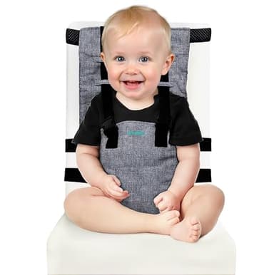 Reise Hochstuhl Baby Tragbare Sitzhilfe & Booster Seat mit Sicherheitsgurt high chair, babysitz tisch, Klappbarer Hochstuhl Baby Sitzstuhl 6–36 Monate, Sitzerhöhung für Esstisch & Unterwegs