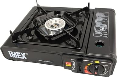 IMEX Camping Gaskocher Set Butan-Kocher Klein im Tragekoffer