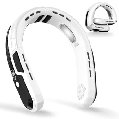 Tragbarer Nackenventilator, 6000mah Akku Hals Ventilator Wiederaufladbarer, 3 Geschwindigkeiten Faltbarer USB Ventilator Leise Mini Ventilator für Reisen im Freien Drinnen, geschenke Für Männer Frauen