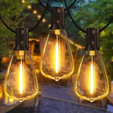 Ollny Lichterkette Außen 5M, Lichterkette Outdoor mit 13+1 ST38 Glühbirnen Lichterkette, LED Lichterkette aussen für Garten, Camping, Pavillon, Terrasse, Hochzeiten, Partys