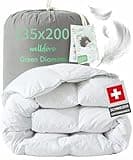 Welldora Komfort Bettdecke 135x200 | 100% Extraweiche Federn & Daunen | Fachärztlich geprüft, Oeko-Tex, Allergiker | RDS Zertifiziert für Tierwohl | Ganzjahres Federbett Daunendecke 135x200