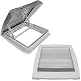 Generisch Dachluke MPK VisionStar M pro 2 für Auto, 40 x 40 cm, getöntes Klarglas, signalweiß, Polycarbonat (PC), für Front- und Innenseite