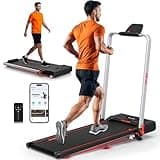 Laufband für Zuhause mit Neigung, 12km/h Laufband Klappbar mit Steigung, 3 in 1 Walking Pad mit Armstützen, Fernbedienung und App Steuerung, für Zuhause & Büro Kein Zusammenbau Erforderlich