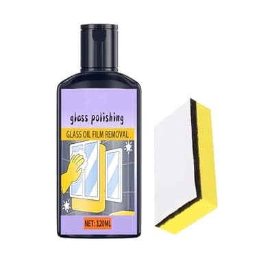 Duschglasreiniger, 120 ml - und Fensterölfilm-Entferner mit für Badezimmer, WC, Wanne, Waschbecken, Küche, Fliesen, Spiegel, Hausreinigung