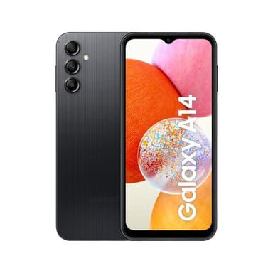 Samsung Galaxy A14 LTE Android Smartphone ohne Vertrag, 64 GB, 4 GB RAM, 6,6 Zoll Dynamic AMOLED Display, 5.000 mAh Akku, Black, Handy inkl. 30 Monate Herstellergarantie [Exklusiv bei Amazon]
