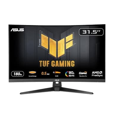 ASUS TUF Gaming VG32WQ3B - 32 Zoll WQHD Curved Monitor - 180 Hz, 1ms GtG, FreeSync, AdaptiveSync, HDR 10 - Fast-VA Panel, 16:9, 2560x1440, DisplayPort, HDMI, Speaker