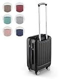 Easy Move ABS Hartschalenkoffer [ERGONOMISCH & SICHER] - Großer Trolley Koffer mit 360° Rädern, Zahlen Schloss - reisekoffer groß, hartschalenkoffer, Luggage (Black, 54cm) *