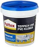 Pattex Teppich und PVC Kleber, lösemittelfreier Dispersionskleber, zum idealen Verkleben von PVC-Belägen in verschiedenen Formen oder Teppichen mit PVC-Vliesrücken, 1x1kg