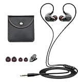 Holiper Dual-Treiber Kopfhörer mit Kabel und Ohrbügel, Kopfhörer mit Bügel in Ear Ohrhörer 3.5mm Klinkenstecker, Wired Sportkopfhörer 1,2 m Kabel Earbuds Headphones, für Sport Telefon Laptop Tablet