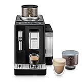 De'Longhi Rivelia EXAM440.35.B Kaffeevollautomat mit Milchaufschäumdüse, Wechselbarer Bohnenbehälter, 8 Kaffeegetränke auf Knopfdruck, Extra-Shot-Funktion, 3,5" Touch-Display, Onyx Schwarz