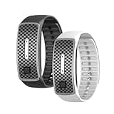 Yozexin 2 Stück Ultraschallarmband, Ultrasonic Bracelets, Ultraschall Korperform Armband für Damen Herren (Schwarz+Weiß)