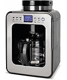 CASO Coffee Compact electronic, Design- Kaffeemaschine mit Mahlwerk, 4 Tassen Kaffee, vorgemahlenes Kaffeepulver geeignet, Brüh- & Mahlwerk entnehmbar, Warmhaltefunktion